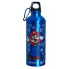 Garrafa Super Mario Squeeze Agua C/Mosquetao 500ml Aluminio Presente Geek Zona Criativa