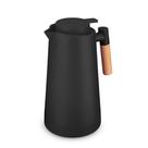 Garrafa Térmica 1 L Plástico Café Chá C/ Botão Alça Madeira