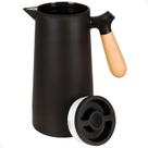 Garrafa Térmica 1 Litro Bule Cantinho do Café Chá Leite Água Plástico Cabo Madeira