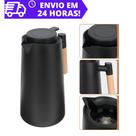 Garrafa Térmica 1 Litro Com Cabo de Madeira Café Água Quente Gelada