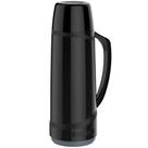 Garrafa Térmica 1L ampola de vidro Preta Cristal Soprano