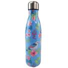 Garrafa Termica 500ml Inox Estampa Flores Passaros Floral Jardim Florido Conserva Agua Bebida Garrafa Termica 500ml Inox Estampa Flores Passaros Floral Jardim Florido Conserva Agua Bebida