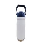 Garrafa Térmica 650 ML Parede Dupla Em Inox e Bico Flip C/ Canudo