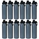 Garrafa Térmica 800ml em Aço Inox Vacuum, Squeeze com Vedação Antivazamento Peneira Removível e Alça, bebida gelada ou quente, 28x8x8cm, KIT 12UN