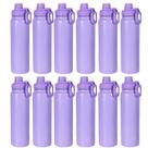Garrafa Térmica 800ml em Aço Inox Vacuum, Squeeze com Vedação Antivazamento Peneira Removível e Alça, bebida gelada ou quente, 28x8x8cm, KIT 12UN
