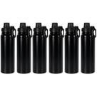 Garrafa Térmica 800ml em Aço Inox Vacuum, Squeeze com Vedação Antivazamento Peneira Removível e Alça, bebida gelada ou quente, 28x8x8cm KIT 6UN Garrafa Térmica 800ml em Aço Inox Vacuum, Squeeze com Vedação Antivazamento Peneira Removível e Alça, bebida gelada ou quente, 28x8x8cm KIT 6UN