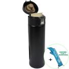 Garrafa Térmica Aço Inox com Vedação 500 ml Preto + Chaveiro CBRN18611
