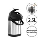 Garrafa Térmica Aço inox Inquebrável com Alavanca 2,5 litros Garrafa Térmica Aço inox Inquebrável com Alavanca 2,5 litros
