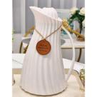 Garrafa Térmica Borboleta Branco/Dourado Linha Premium 1L