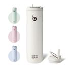 Garrafa Térmica BOTTLE BOTTLE 710ml com Tampa com Canudo Cinza Claro
