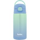 Garrafa Térmica Buba Parede Dupla com Canudo Azul 400 ml
