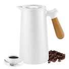 Garrafa Térmica Café 1 Litro Cabo Madeira C/ Botão Nórdica Garrafa Térmica Café 1 Litro Cabo Madeira C/ Botão Nórdica