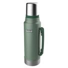 Garrafa Térmica Classic Stanley Prata Verde