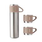 Garrafa Térmica com 3 Canecas Tampas Acampar Viajar Café Cozinha 5803