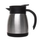 Garrafa Térmica com Botão Preto 400ml Aço Inox