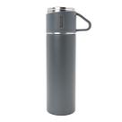 Garrafa Termica Com Copo Parede Dupla Inox Squeeze 500ml Cores:Cinza