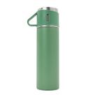 Garrafa Termica Com Copo Parede Dupla Inox Squeeze 500ml Cores:Verde