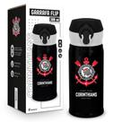 Garrafa térmica corinthians 300ml com bico na caixa timão - garrafinha de água termica