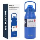 Garrafa Térmica de Água 1700ml Aço Inoxidável com Canudo Portátil Café Suco Academia Passeio Camping Caminhada