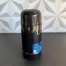 Garrafa térmica de café com ampola de vidro 250ml pequena para viagem cafe agua cozinha preta preto com tampa termica
