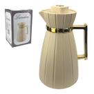 Garrafa Térmica de Café Laradore Bela - Bege e Dourada 1L