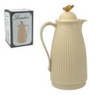 Garrafa Térmica de Café Laradore Borboleta Bege e Dourada 1L Garrafa Térmica de Café Laradore Borboleta Bege e Dourada 1L
