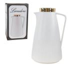 Garrafa Térmica de Café - Laradore Clean Branca e Dourada 1L