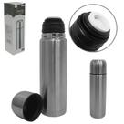 Garrafa Termica de Inox Escovado com Tampa Botao 400ml na Caixa - Fu Xing