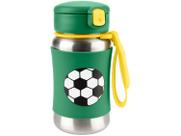 Garrafa Térmica de Inox Skip Hop Spark Style Futebol Verde