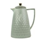 Garrafa térmica de Luxo Veneza em porcelana - Cinza e dourado