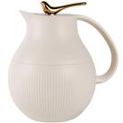 Garrafa Térmica De Mesa Pássaro Dourado Branco Leite Chá 1l Garrafa Térmica De Mesa Pássaro Dourado Branco Leite Chá 1l