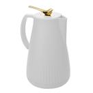 Garrafa Térmica de Plástico com Tampa Pássaro Dourado Ouro New Bird Branca 1L Wolff