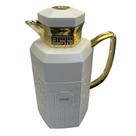 Garrafa Térmica Elegance Branca com Dourado 700ml 24x19x14cm