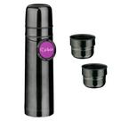 Garrafa Térmica em Aço Inox 750 ml e 2 Copos Veneza TopGet Garrafa Térmica em Aço Inox 750 ml e 2 Copos Veneza TopGet