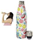 Garrafa Termica Estampa Frutas Flores Inox 500ml Florido Floral Dia a Dia Trabalho Academia Corrida Caminhada Squeeze Agua Gelada Resistente Portatil Garrafa Termica Estampa Frutas Flores Inox 500ml Florido Floral Dia a Dia Trabalho Academia Corrida Caminhada Squeeze Agua Gelada Resistente Portatil