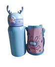 Garrafa Térmica Fofa Infantil Canudo Alça Bolsinha 500ml