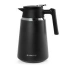 Garrafa Térmica Geisha Aço Inox Preto 1,5L com Botão Dupla Parede Mantém Quente 12h Frio 24h Design Vintage Termopro