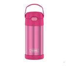 Garrafa Térmica Infantil c/ Canudo Silicone Rosa Thermos Funtainer 355ML Isolamento a Vácuo - Thermos