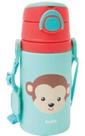 Garrafa Termica Infantil Com Canudo 400ml Macaco Buba Garrafa Termica Infantil Com Canudo 400ml Macaco Buba