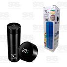 Garrafa Térmica Inox 500 ML Com Sensor de Temperatura Caerus Prata