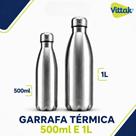 Garrafa Térmica Inox 500ml e 1L Dupla Camada Squeeze Água Gelada e Quente Vittak