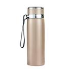 Garrafa Térmica Inox 800Ml Inquebrável De Viagem Portátil Para Café Água Bebidas Chá Cor:Bege