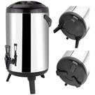 Garrafa Térmica Inox 8L Botijão Galão Café Leite Água Quente Frio Cantil Hotel Pousada Diamond Luxo