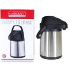Garrafa Térmica Inox com Alavanca Hauskraft 2,5 Litros