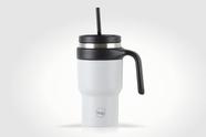 Garrafa Térmica Inox Doubly 600ml Cinza com Canudo e Tampa