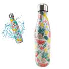 Garrafa Termica Inox Estampada Frutas Flores 500ml Floral Florido Trabalho Dia a Dia Academia Caminhada Corrida Agua Gelada Quente Suco Cha Resistente Garrafa Termica Inox Estampada Frutas Flores 500ml Floral Florido Trabalho Dia a Dia Academia Caminhada Corrida Agua Gelada Quente Suco Cha Resistente