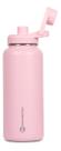 Garrafa Térmica Inox Goldentec 1000ml para bebidas quentes ou frias com tampa com bico e base emborrachada - Rosa Claro
