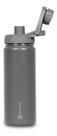 Garrafa Térmica Inox Goldentec 500ml Base emborrachada Cinza para bebidas quentes ou frias
