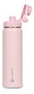 Garrafa Térmica Inox Goldentec 750 ml para bebidas quentes ou frias com tampa com bico e base emborrachada - Rosa Claro