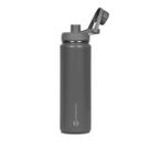 Garrafa Térmica Inox Goldentec 750ml Base emborrachada Cinza para bebidas quentes ou frias com tampa com bico